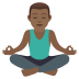 🧘🏾‍♂️ man in lotus position: medium-dark skin tone display on JoyPixels